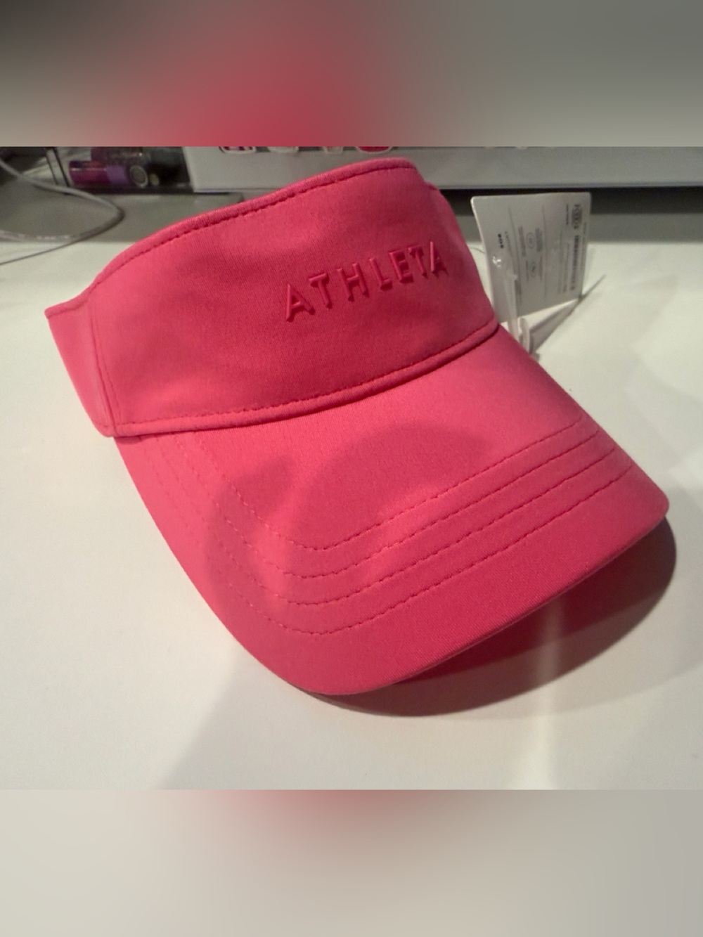 Athleta Pink Padded-Strip Visor